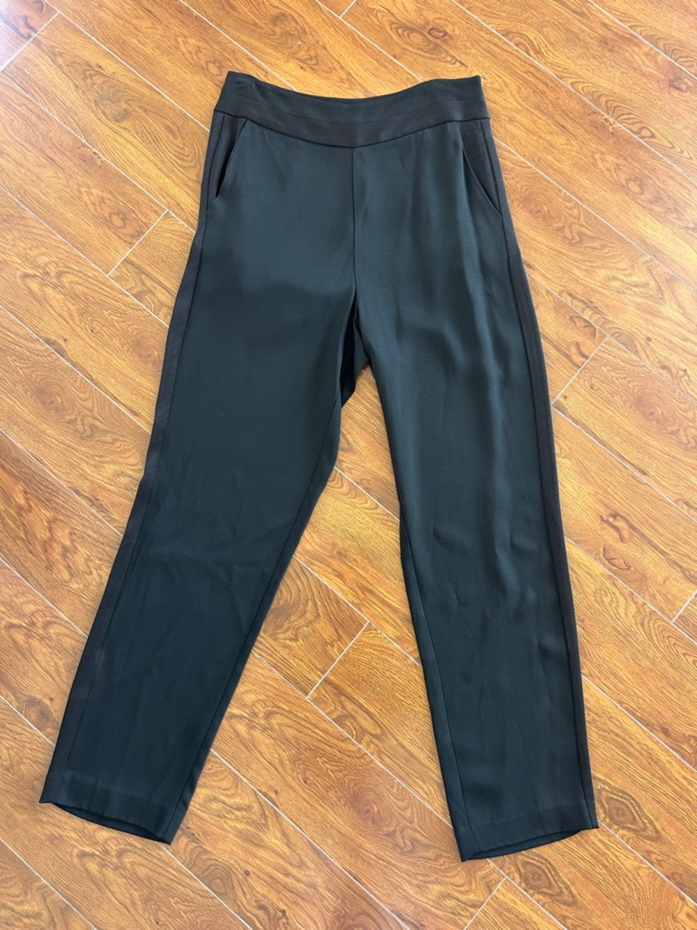 INTERMIX Black Slim Tapered Dress Pants
